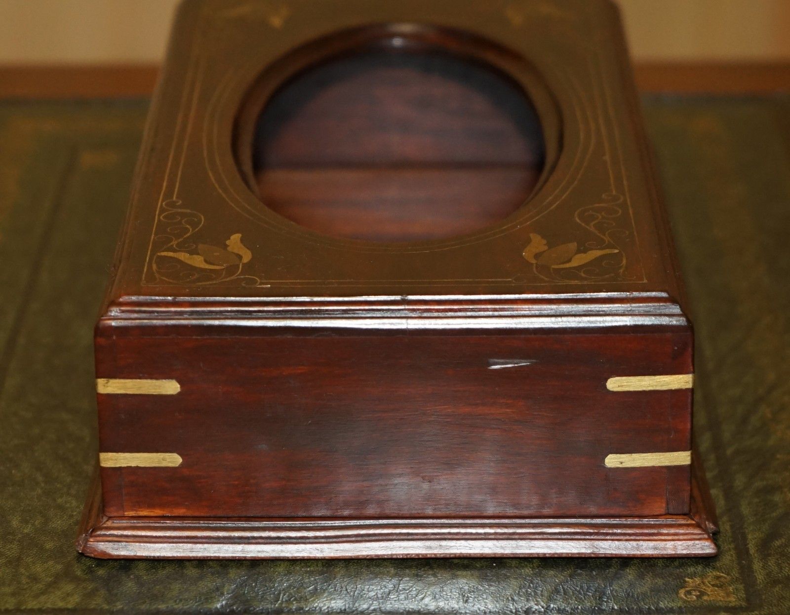 Home Decor 1 Of 4 Vintage Anglo Indian Rosewood & Brass 1920's Tissue Box Holders photo