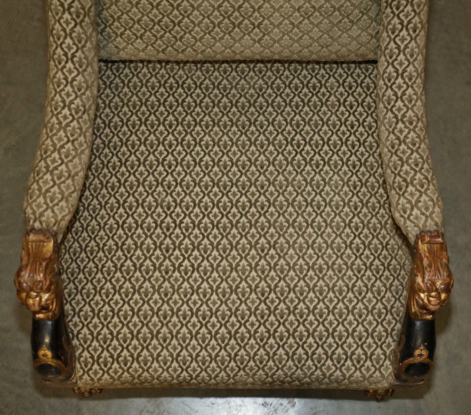 photo buy Regency Bronzed Parcel Gilt Library Armchair After A Design By George Smith 1815
