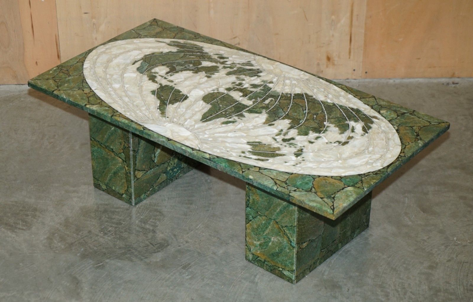 Mid Century Modern 1950's Italian Marble & Onyx World Map Coffee Cocktail Table photo furniture