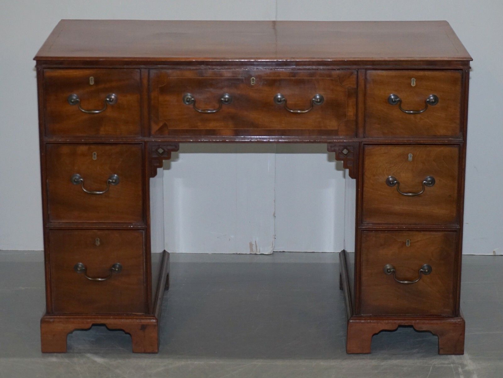 Original Georgian / Regency Military Campaign Desk With Large Map Drawer Circa photo furniture