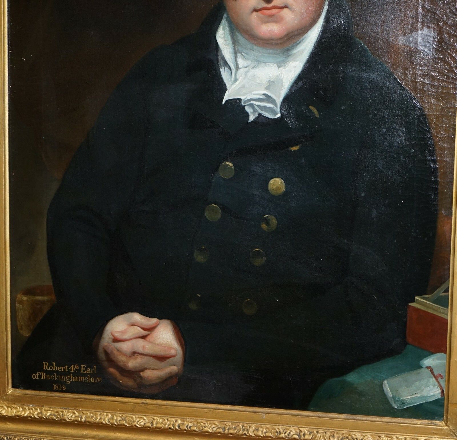 1814 Sir William Beechey Circle Oil Painting Robert 4th Earl Of Buckinghamshire photo Art