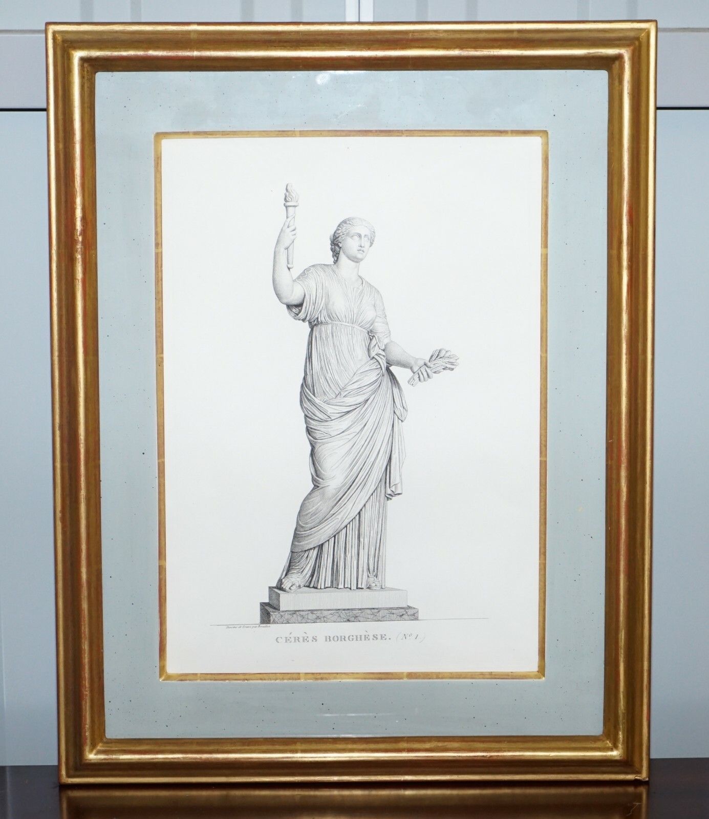 photo furniture Exquisite Suite Of Four 1800 Bouillon Copper Plate Engraved Roman Statue Prints