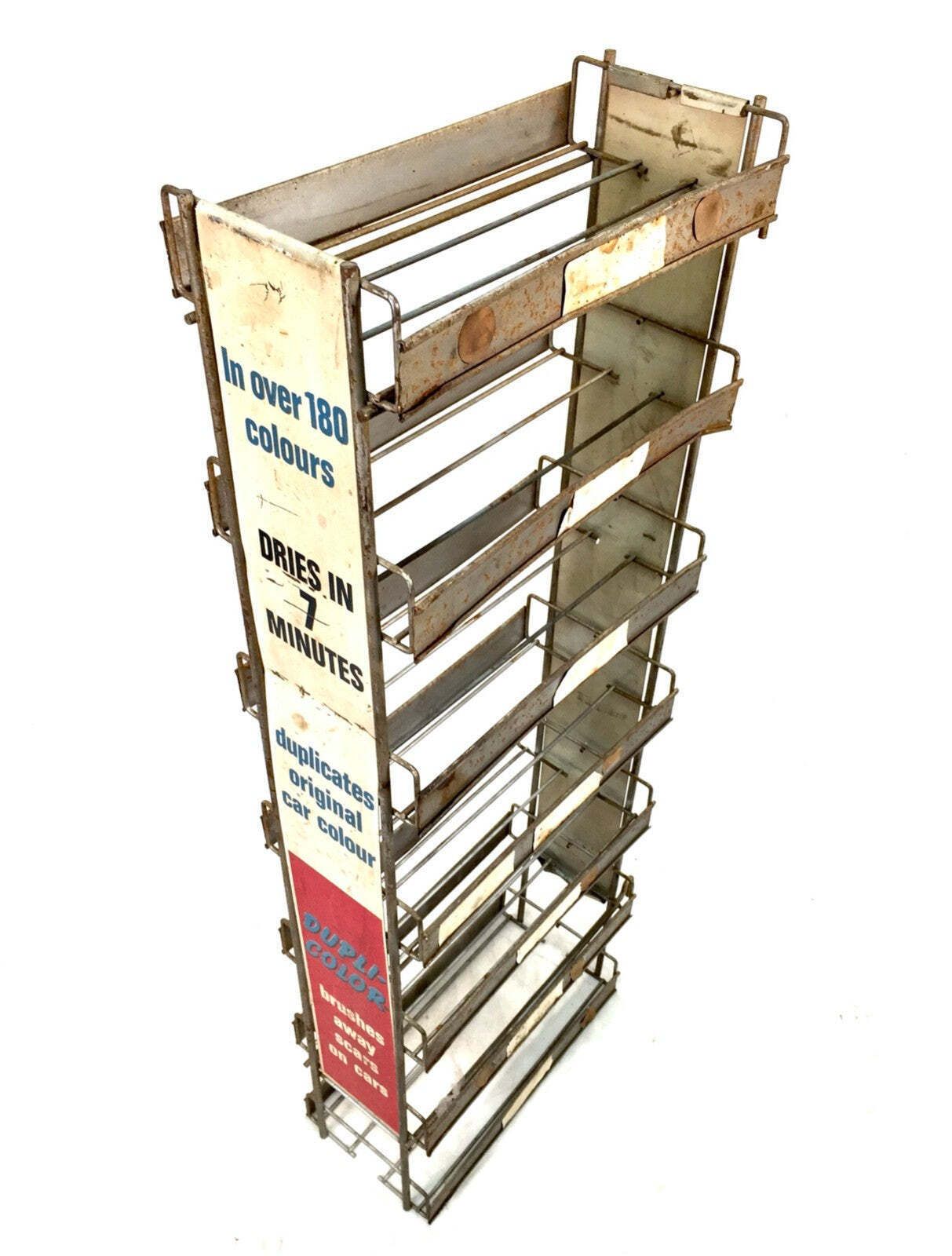Antique Advertising 1970s Dupli Color Car Garage Shop Display Dispenser Rack photo furniture