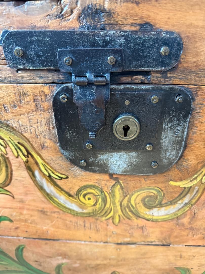 19th Century Dutch East India Company Marriage Coffer photo Furniture