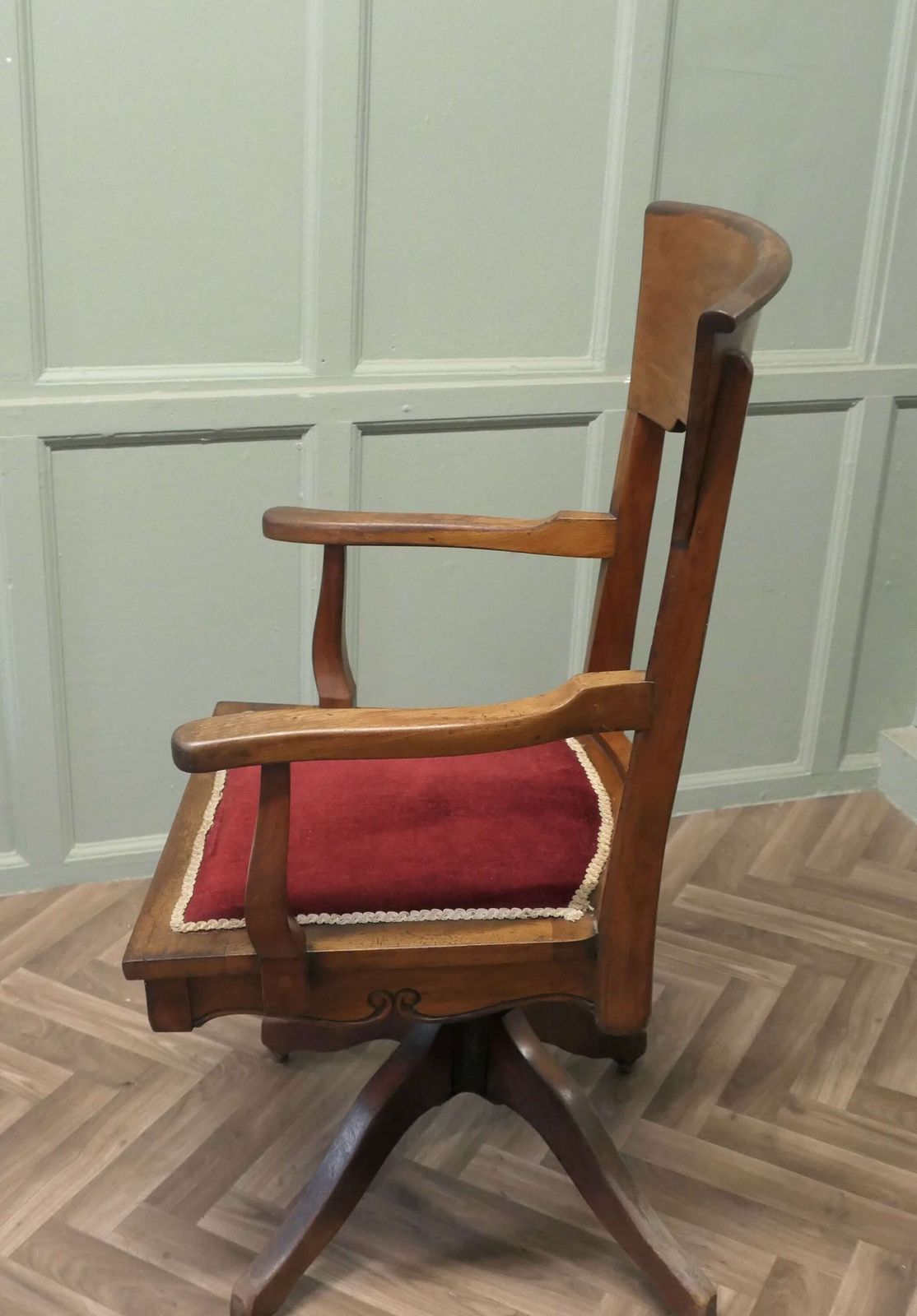 Edwardian Arts And Crafts Walnut Desk Or Office Chair photo buy