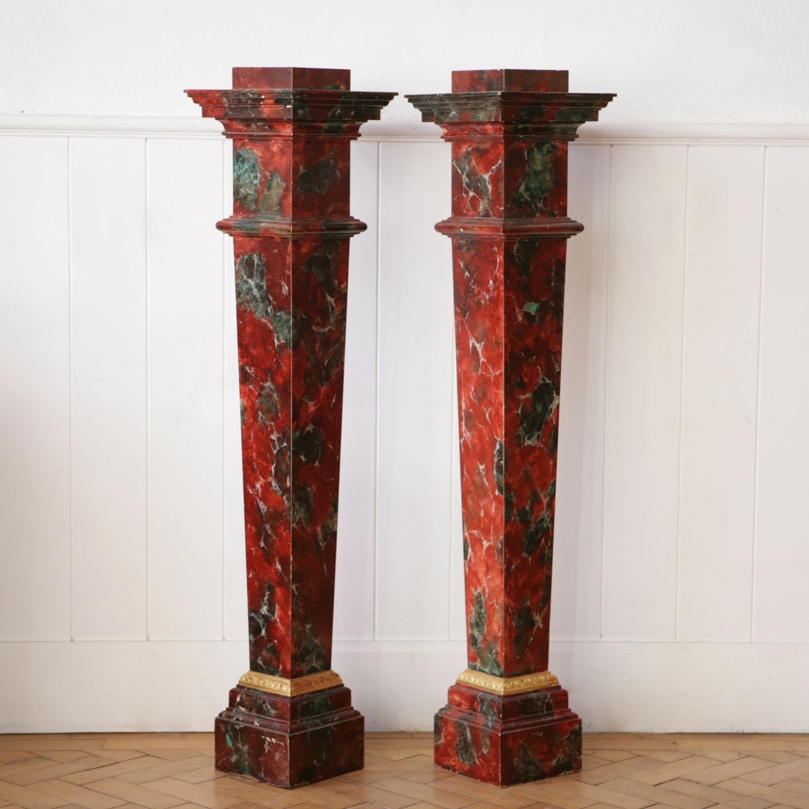 Pair Of Faux Marble Display Pedestals. photo 380.0