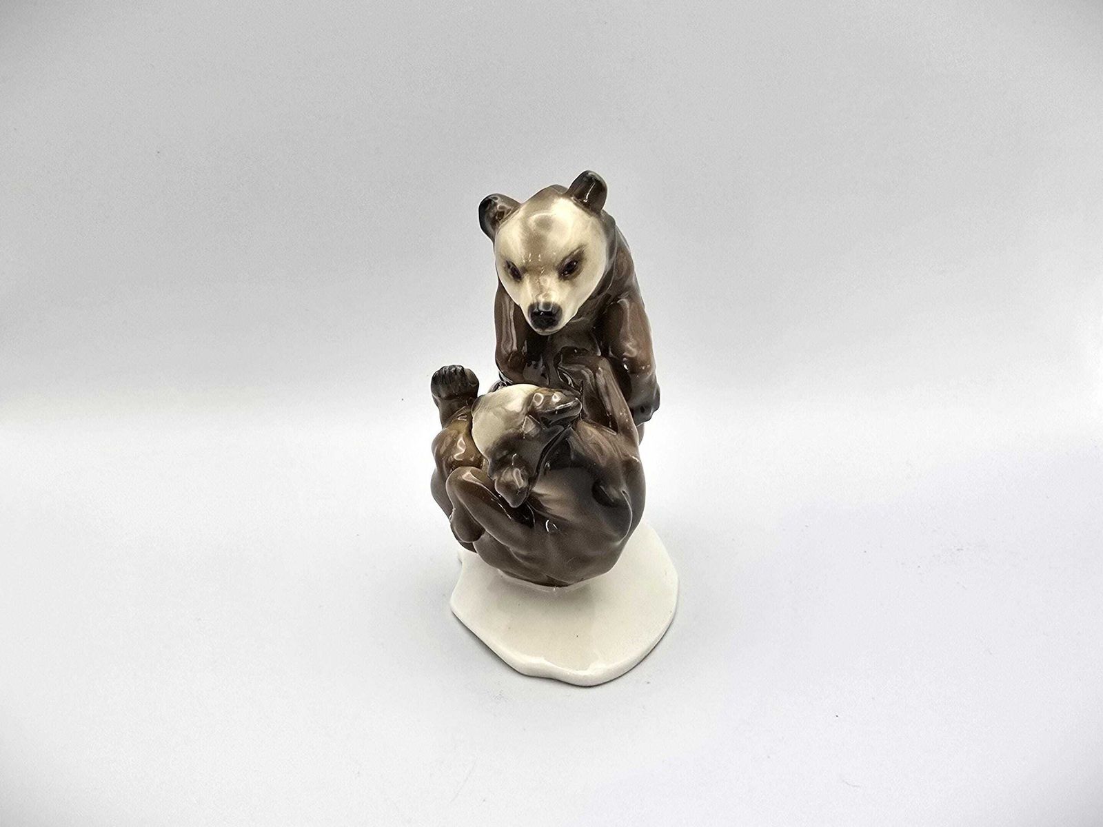 Vintage Hutschenreuther Selb Playing Bears   Karl Tutter 1950s Bear Figurine   Germany Porcelain Art Department   Hand Painted photo for sale