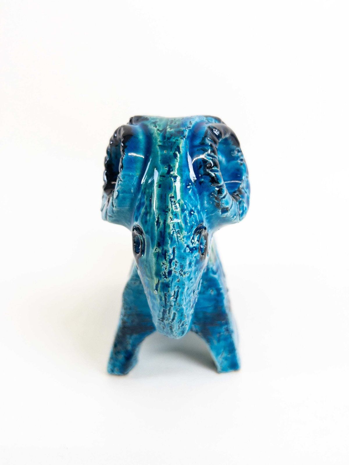 Bitossi Rimini Blu Ram   Aldo Londi Bitossi Goat   Made In Italy   Classic Midcentury Modern Italian Ceramics photo vinterior