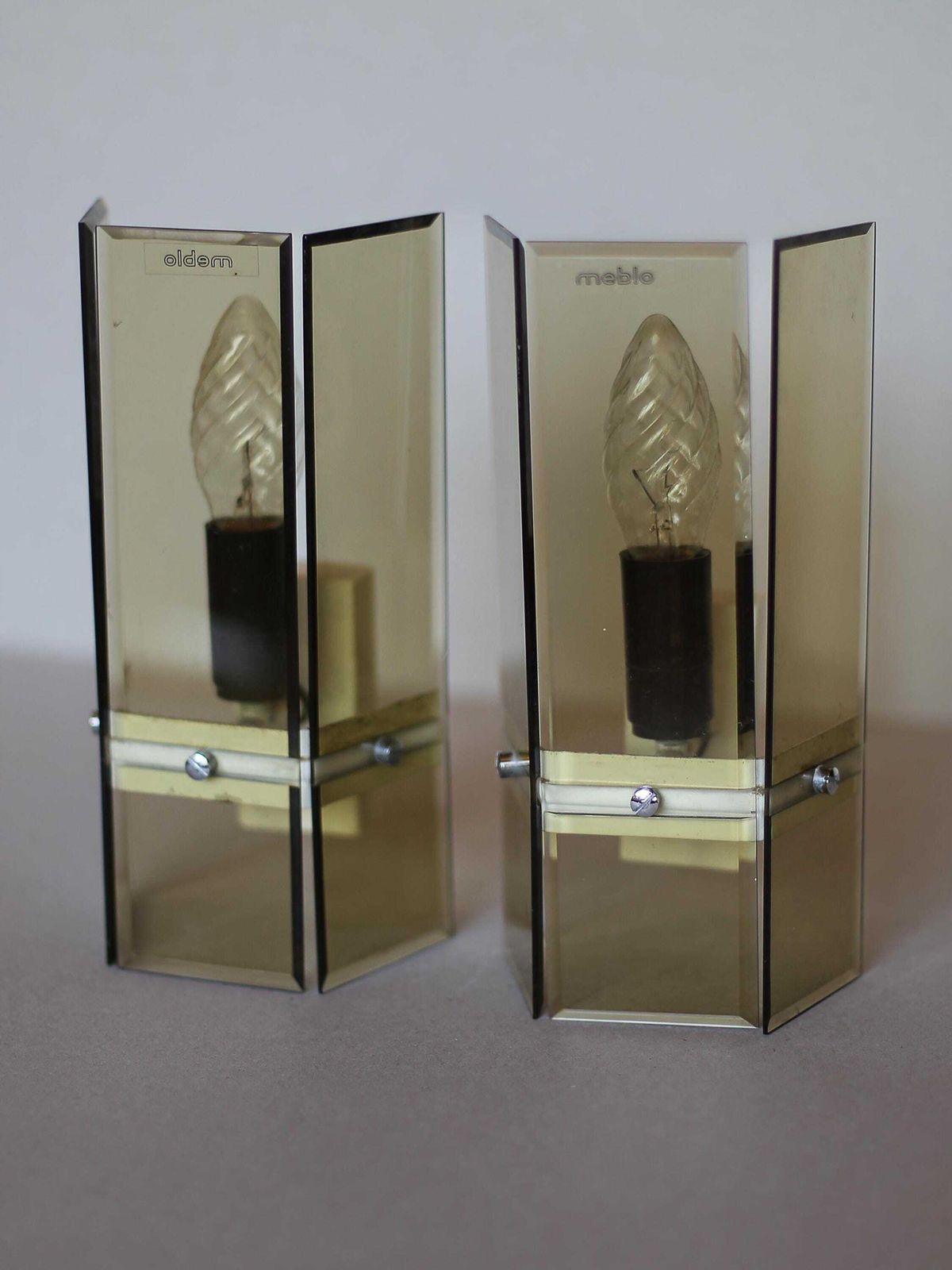 Pair Of Vintage Wall Lights By Meblo Guzzini / Yugoslav Plexiglass Sconces / Space Age Mcm Wall Lamp / Luigi Massoni / Made In Yugoslavia