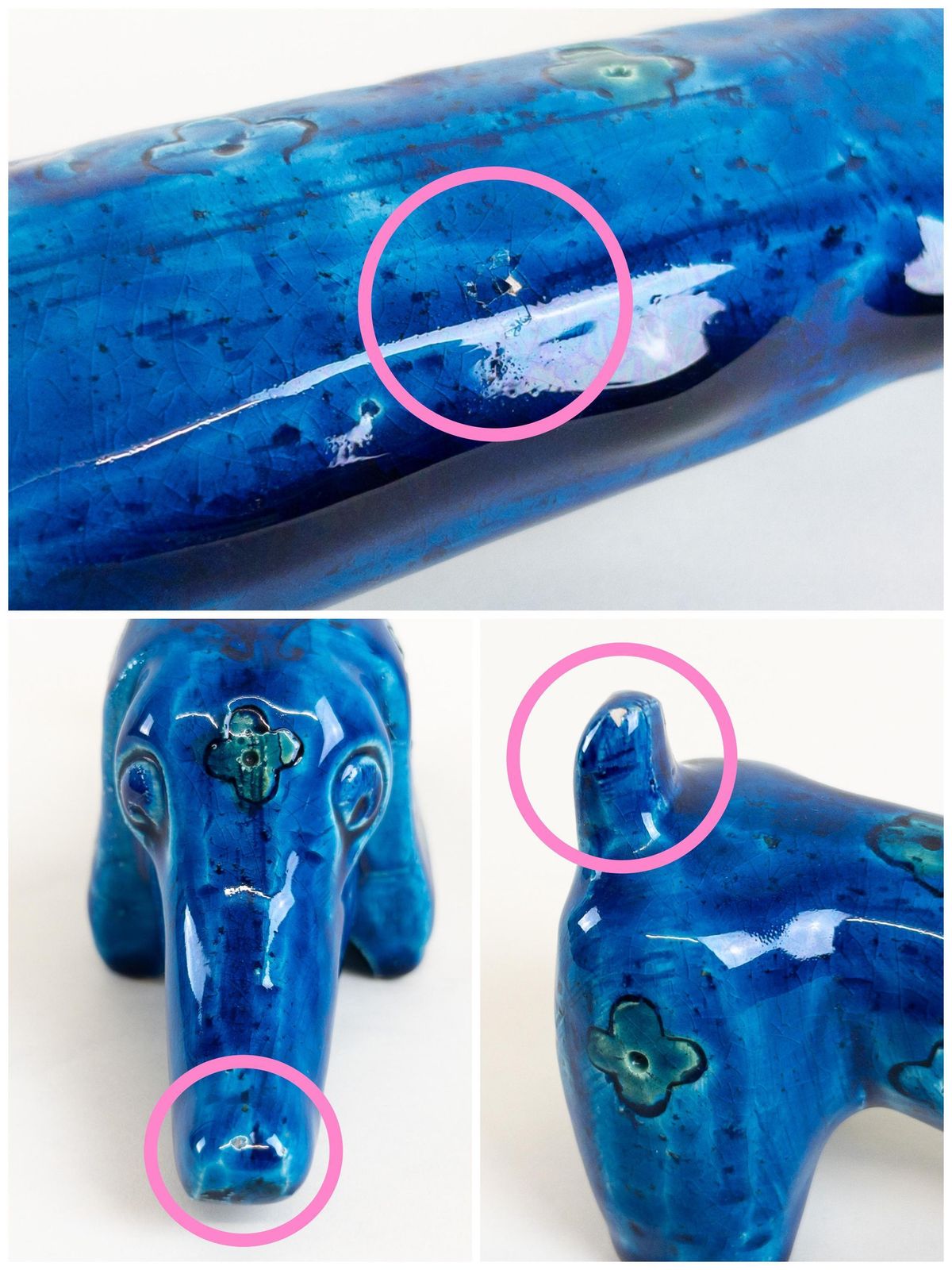 photo for sale Bitossi Spagnolo Dachshund Dog By Aldo Londi   1960s Bitossi Dachshund In Rare Spagnolo Blu Decor