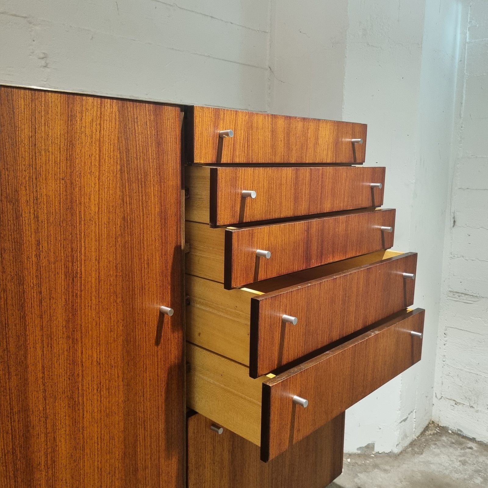 photo vintage Vsj 125 Salon Cupboard Or Cabinet By K. Günther & H. Brechmann For Fristho, 1961