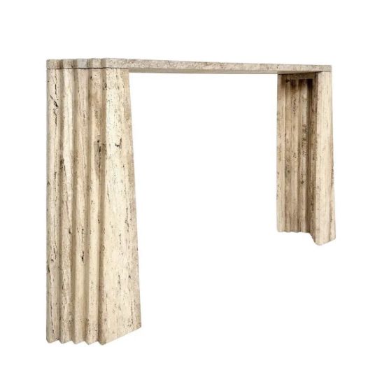 Mid Century Travertine Console, Italy