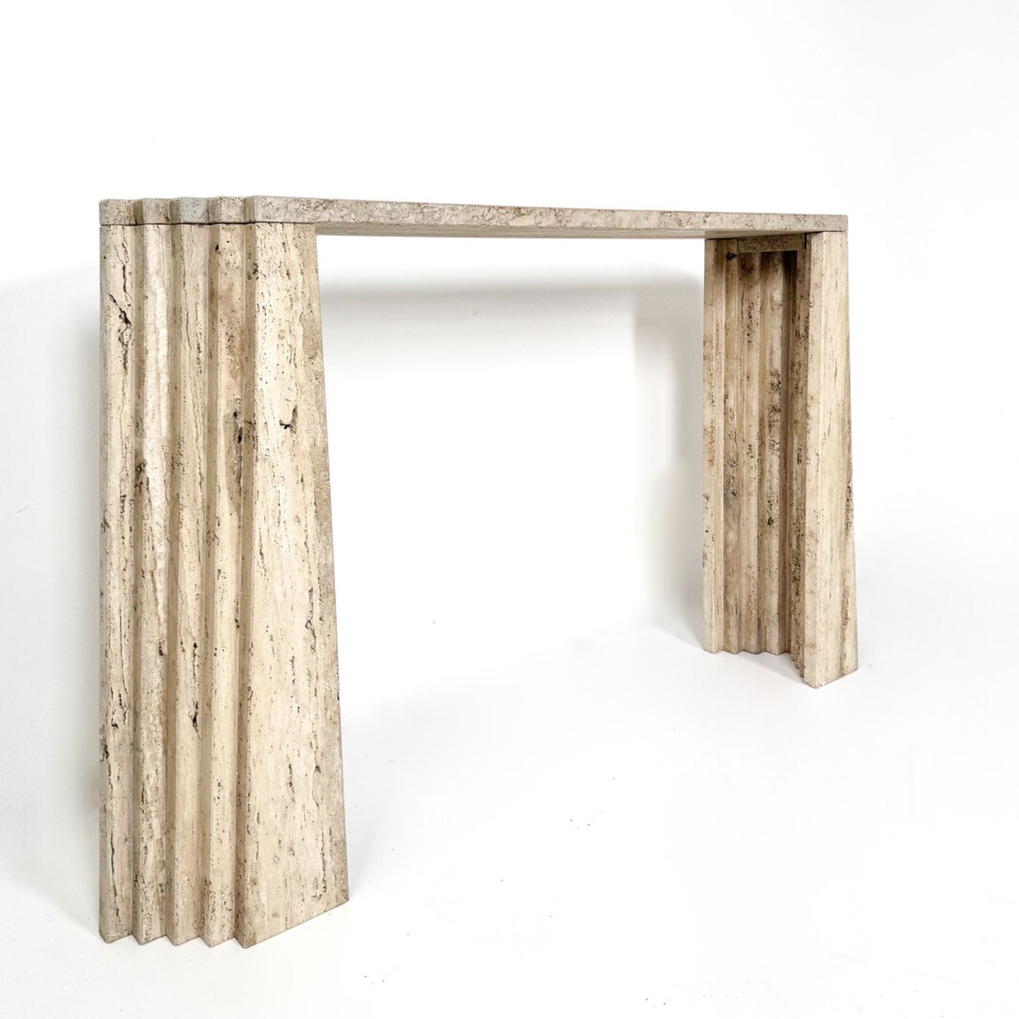 Mid Century Travertine Console, Italy photo furniture