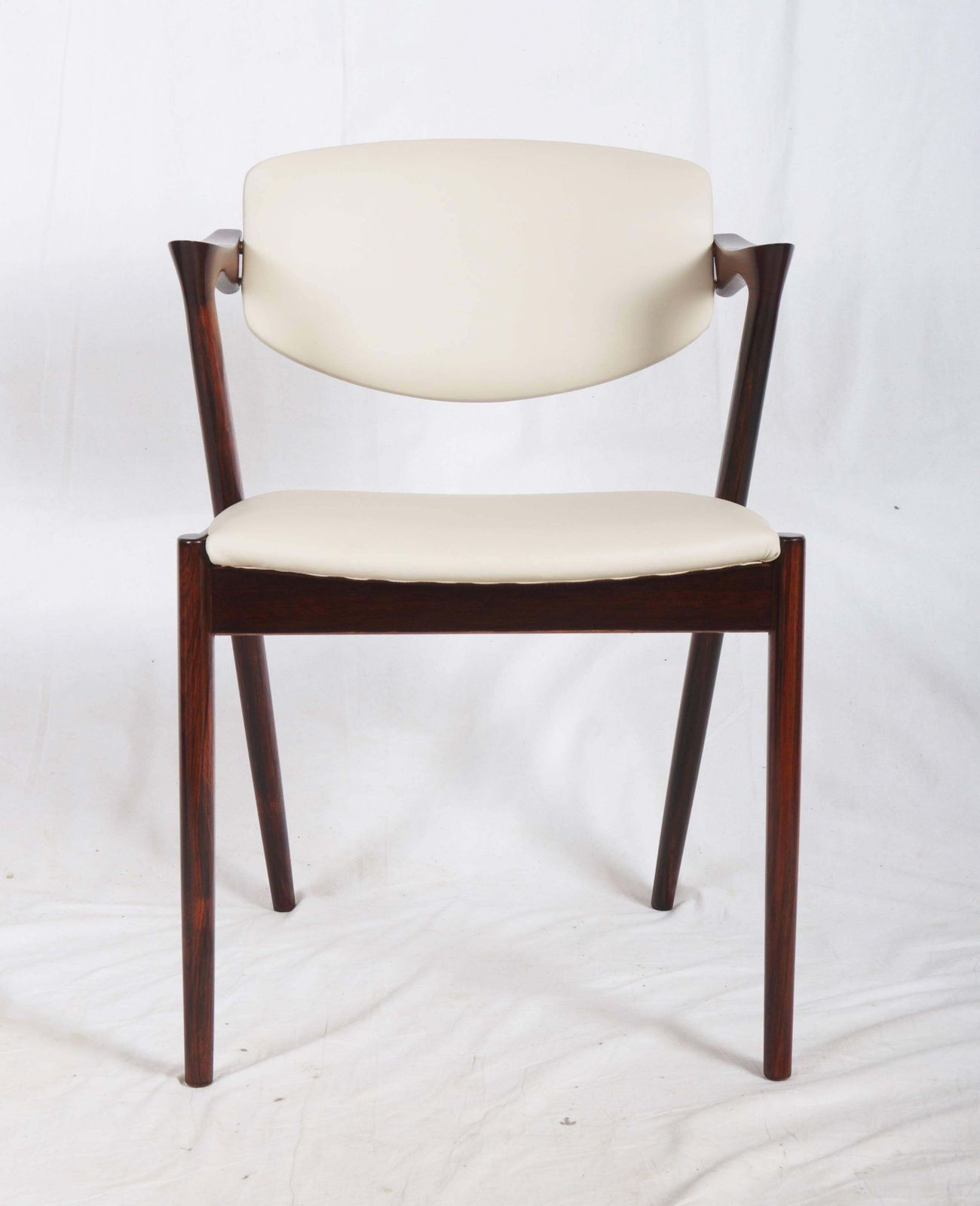 Hardwood And Leather Chairs By Kai Kristiansen Model 42 photo 1305.0