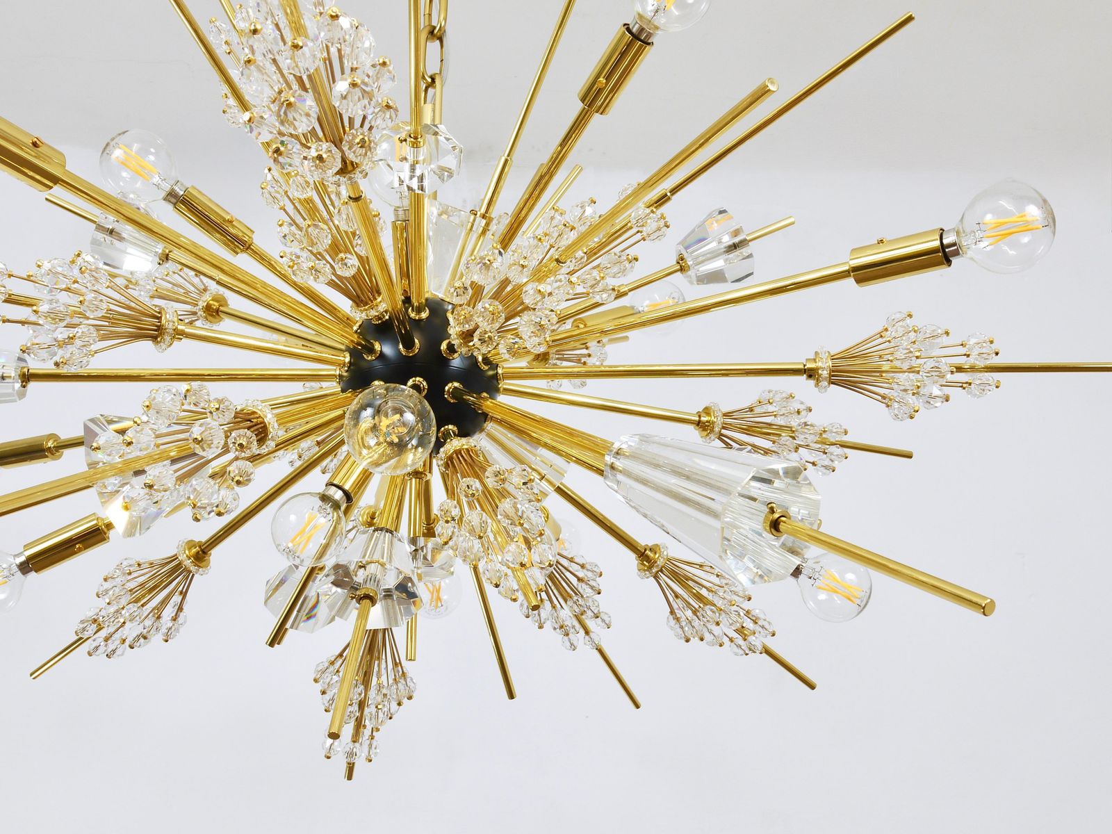 Lighting Huge J.L. Lobmeyr Metropolitan Opera Sputnik Crystal Brass Met Chandelier Vienna photo