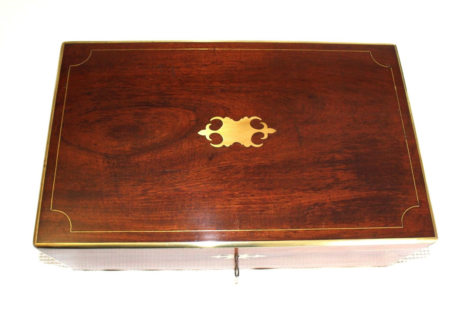 Elegant Victorian Writing Slope In Walnut, Secret Drawers, Ink Bottles, Working Lock With Key. photo for sale