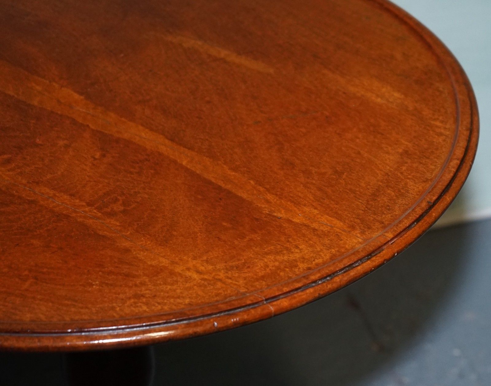 Victorian Hardwood Tilt Top Tripod Table Round Side Or Wine Table photo vintage
