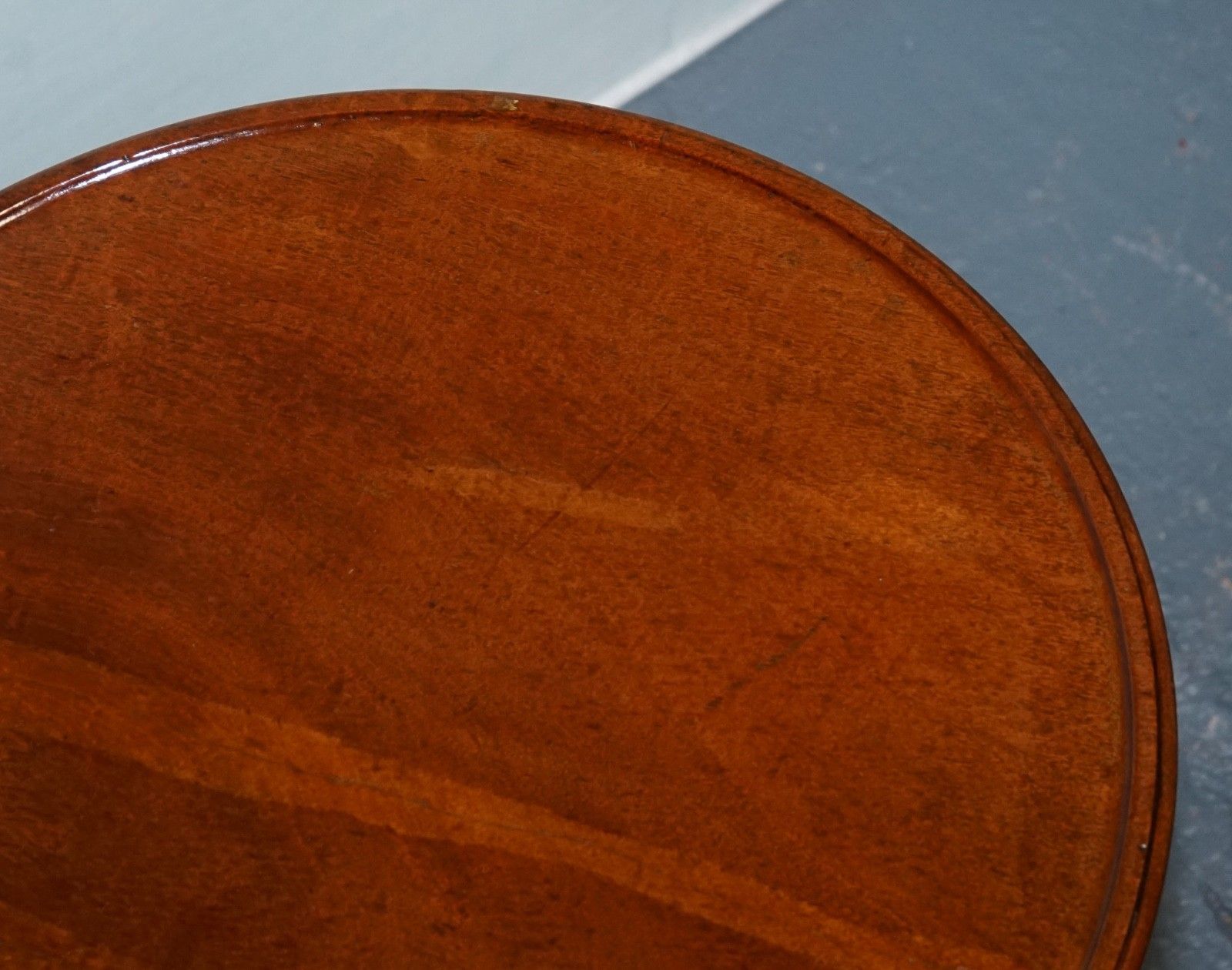 Furniture Victorian Hardwood Tilt Top Tripod Table Round Side Or Wine Table photo