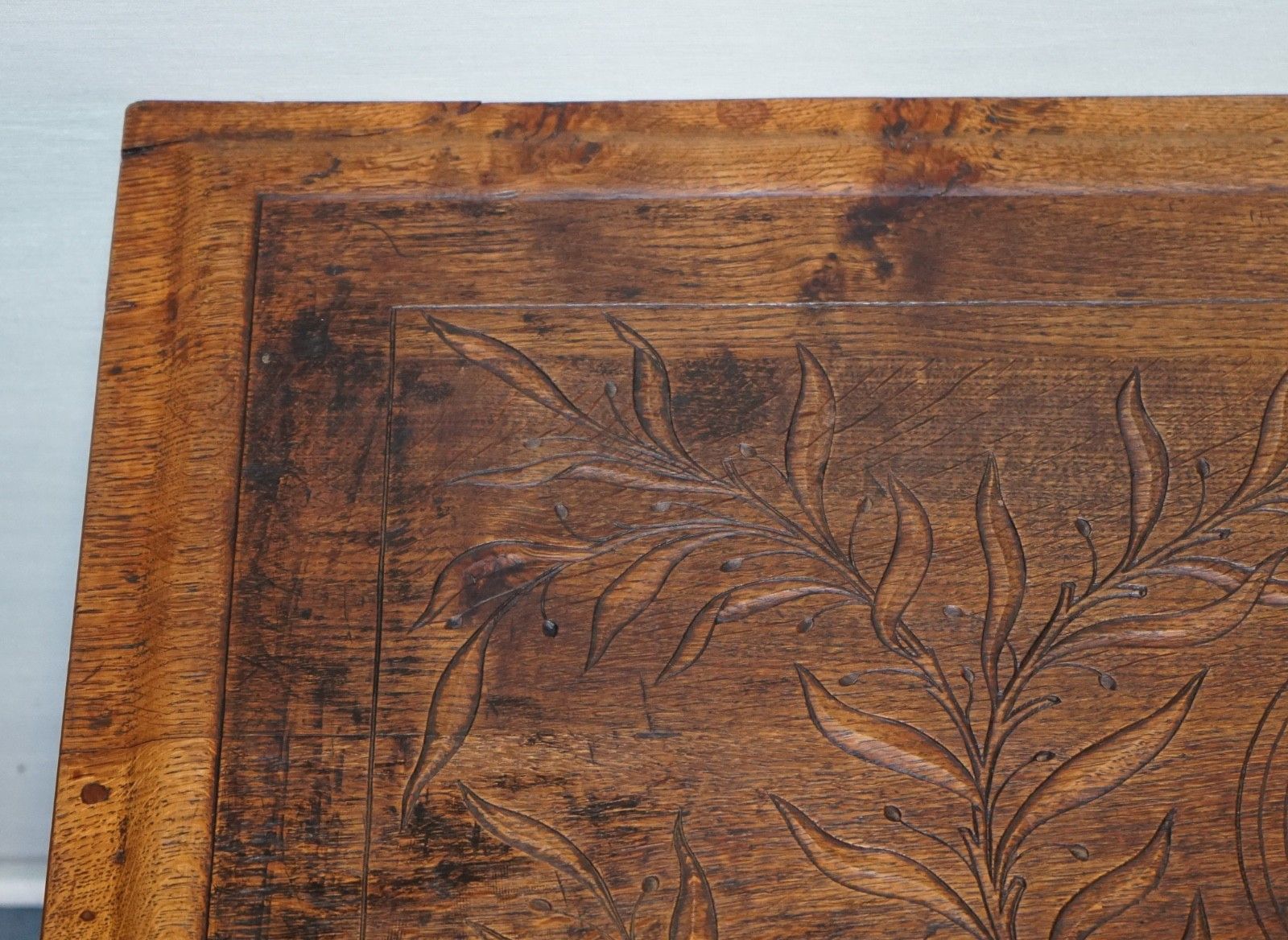 Furniture King Albert I Of Belgium Occasional Side End Coffee Table Carved Oak Circa 1900 photo