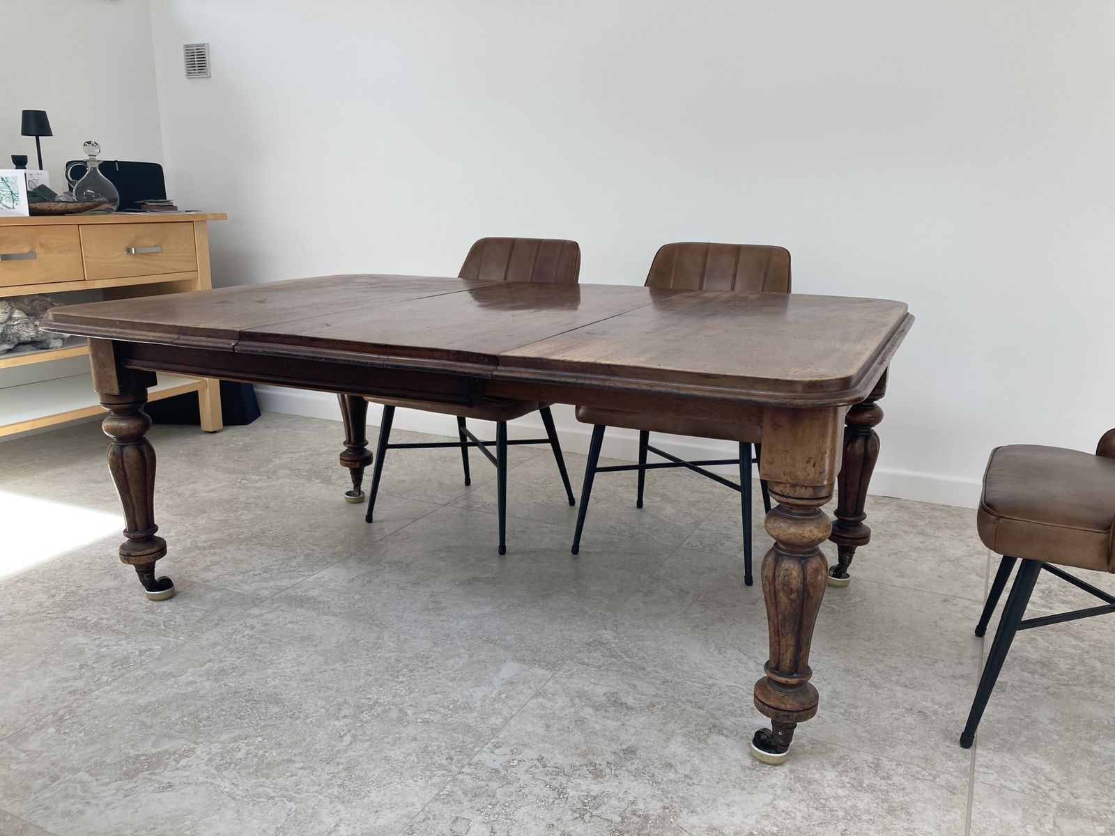 Victorian Mahogany Extending Dining Table (120 240cm X 120) Seats Up To 10