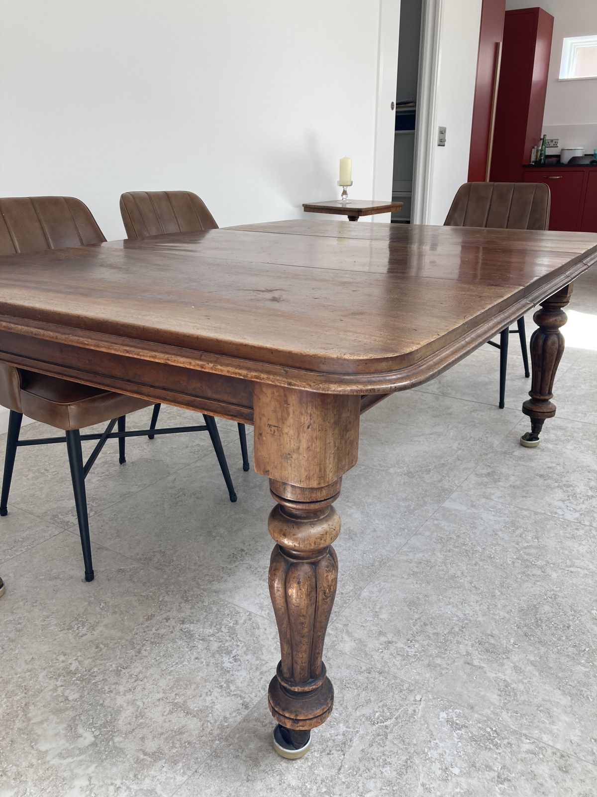 Victorian Mahogany Extending Dining Table (120 240cm X 120) Seats Up To 10 photo furniture
