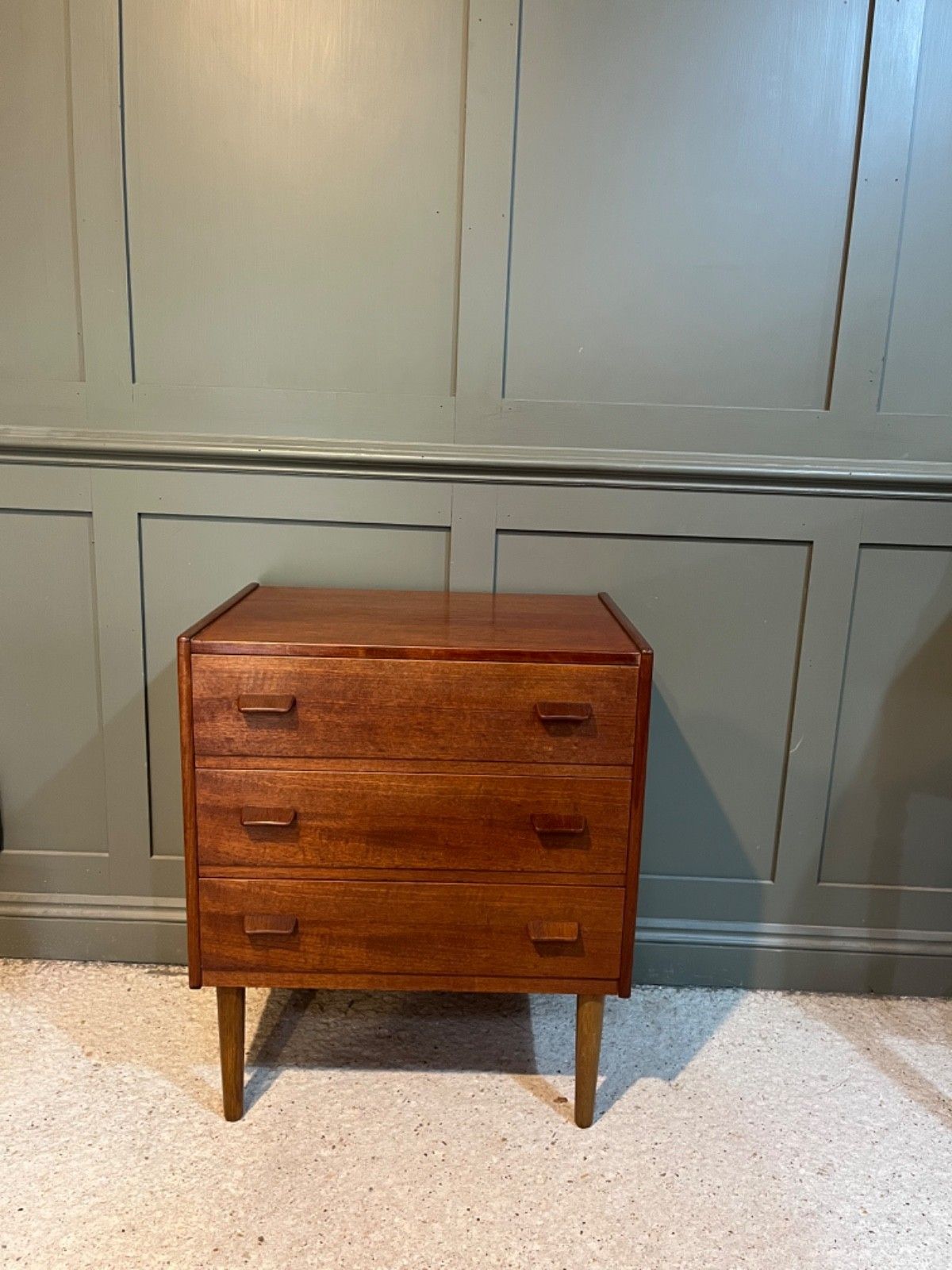 Furniture Danish Teak Chest Of Drawers By Carl Aage Skov For Munch Mobler  1956 photo