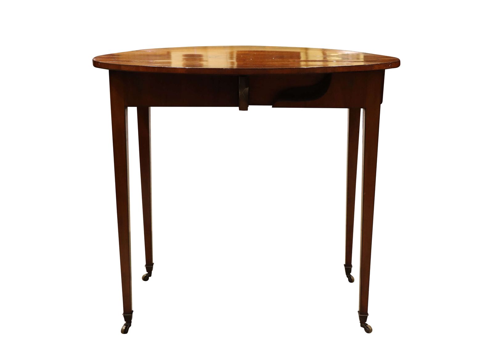 Fine 19th Century Satinwood Oval Pembroke Table With Crossbanded Top photo for sale