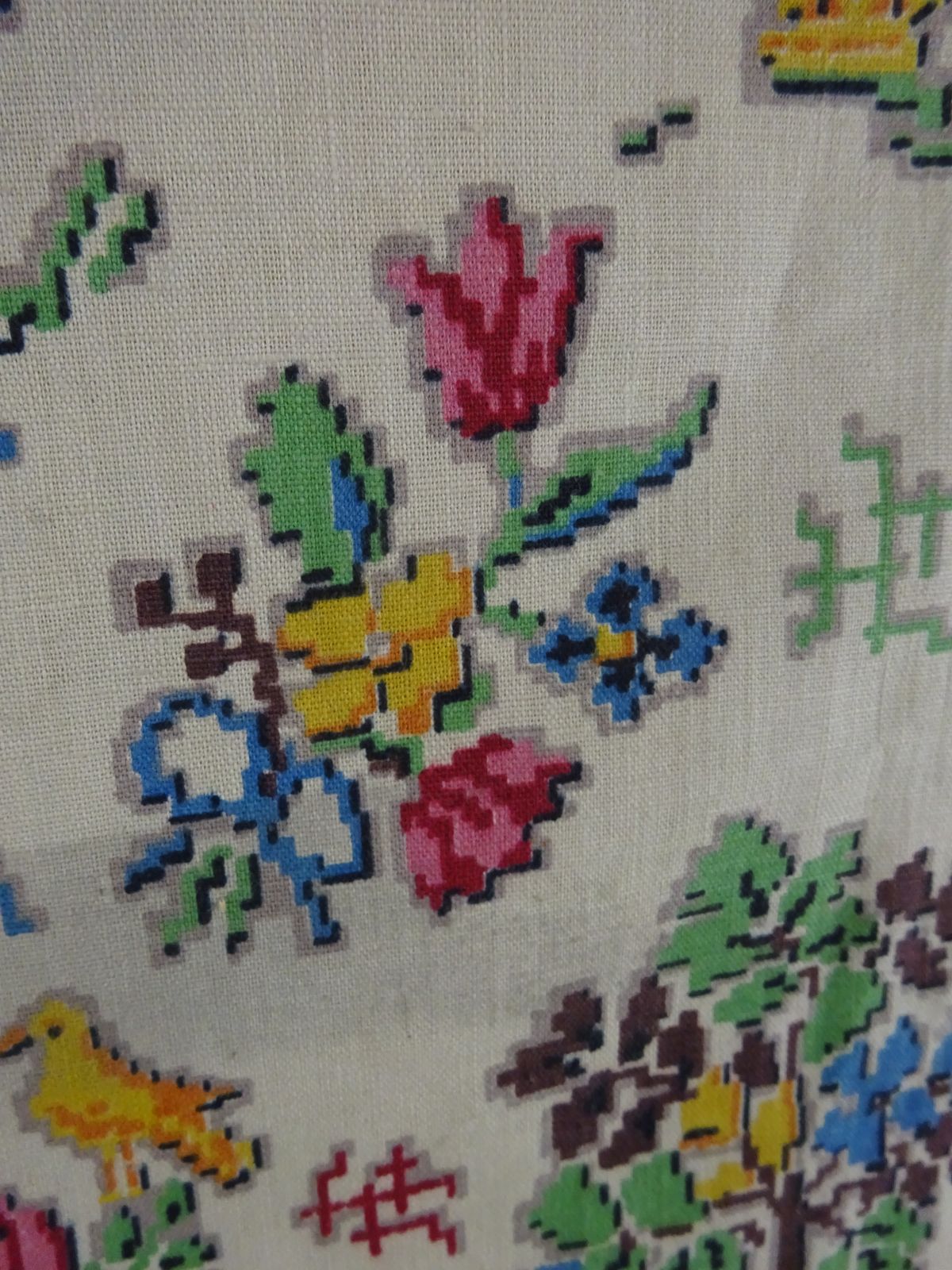 Vintage Upholstery, Dressmaking Fabric, Circa 1930s 40s Cotton 115" X 47" photo vinterior