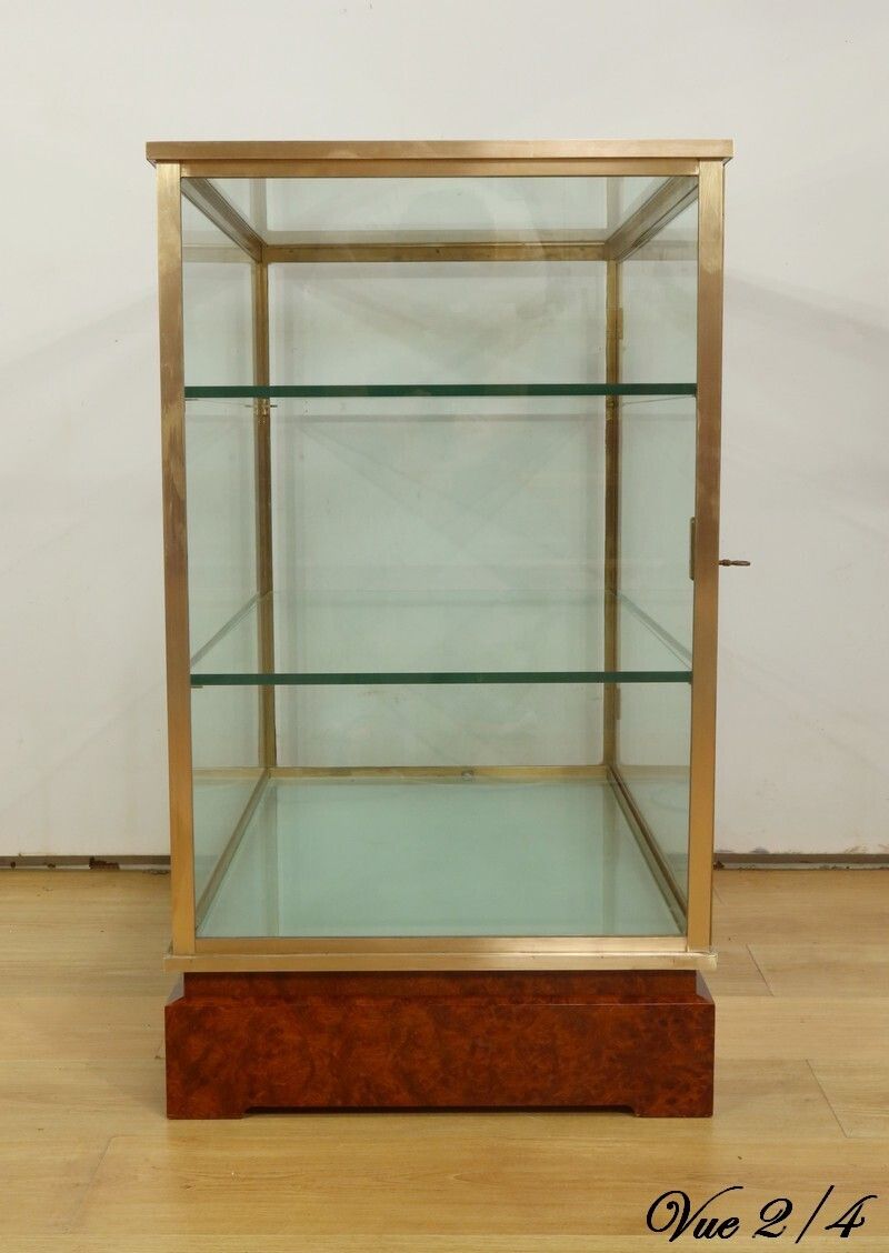 photo buy Brass And Elm Display Case – 1950