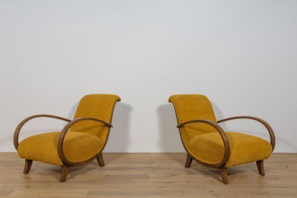 Art Deco Armchairs, Poland, 1930s, Set Of 2