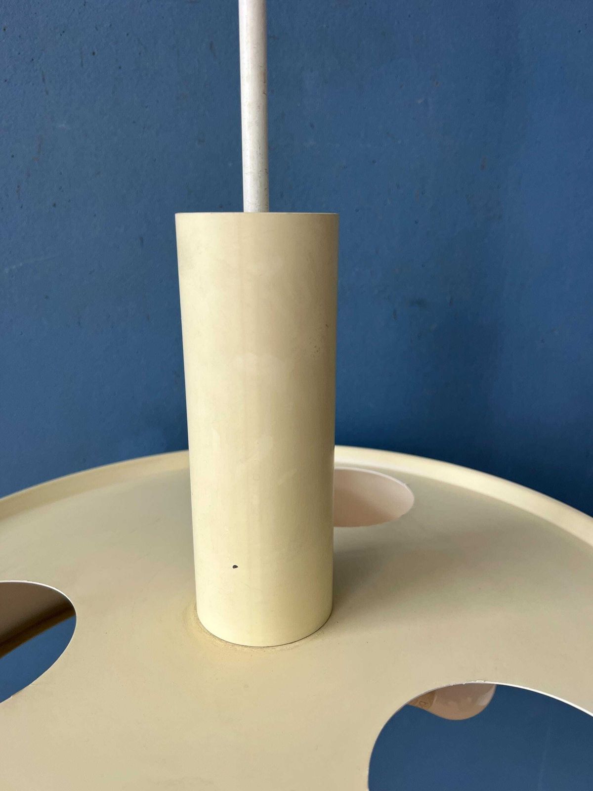 Grote Beige Vintage Hanglamp Van Louis Kalff photo buy