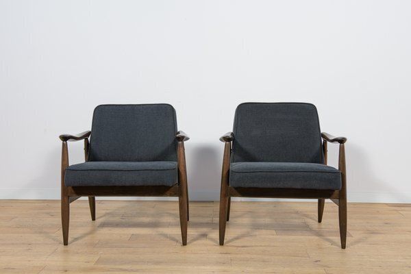 photo buy Mid Century Modern Gfm 87 Armchairs By Juliusz Kedziorek For Gościcińskie Furniture, Poland, 1960s, Set Of 2