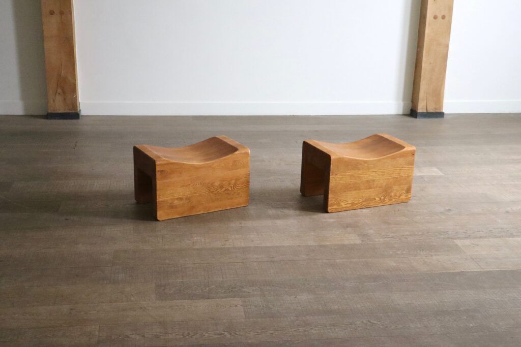photo furniture Pair Of ‘Palle’ Stools By K.J. Pettersson And Söner Sweden 1970s