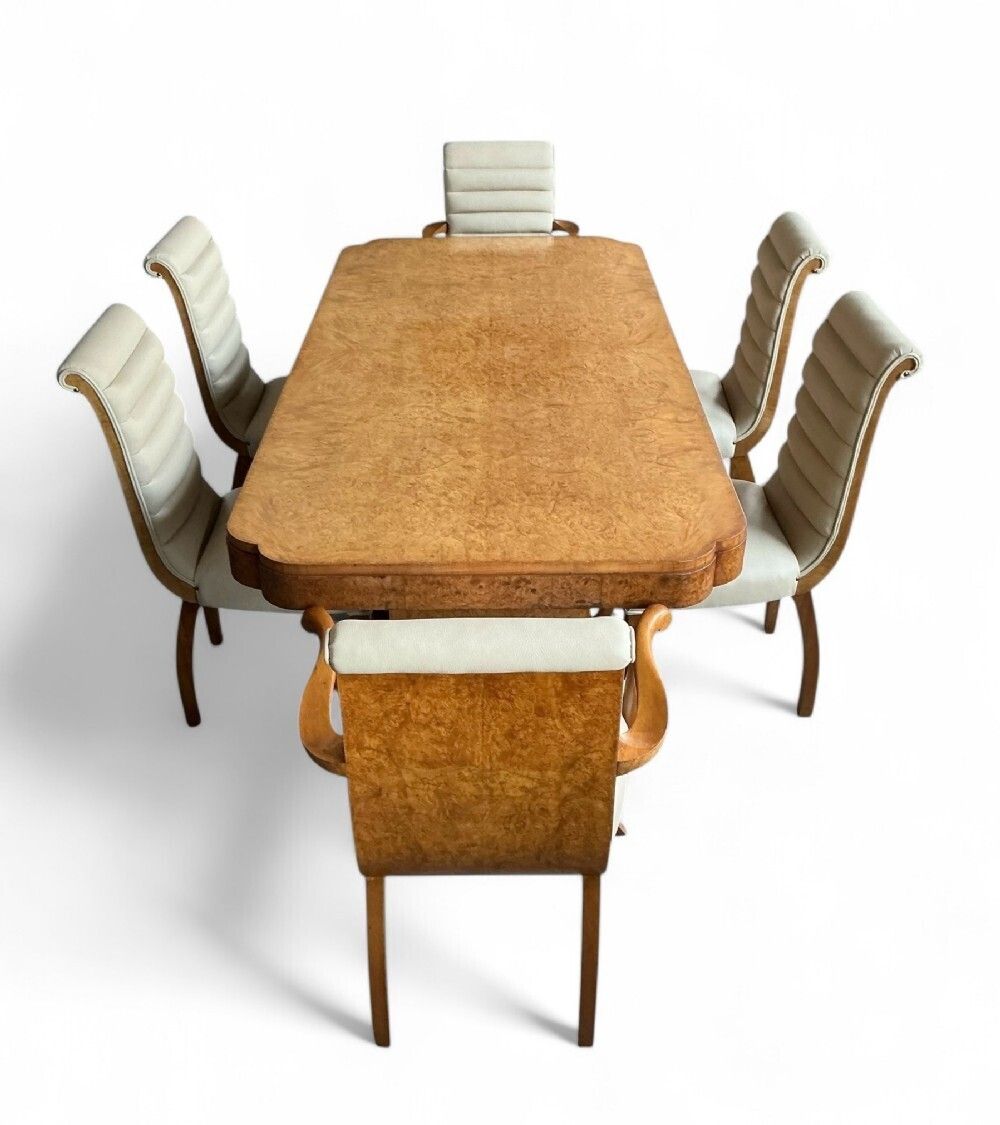 Art Deco Dining Table And Six Chairs By Harry And Lou Epstein photo 10500.0