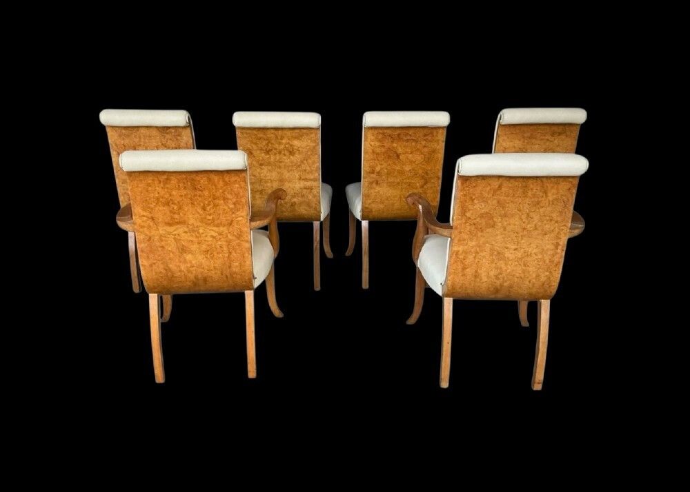photo vinterior Art Deco Dining Table And Six Chairs By Harry And Lou Epstein