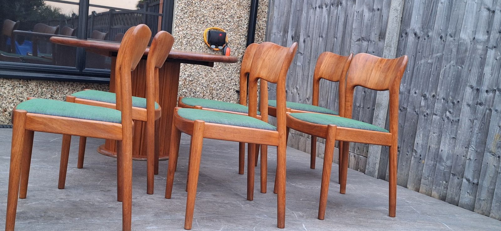 Solid Teak Wood Table And Chairs, Danish By Niels Koefoed photo 2695.0