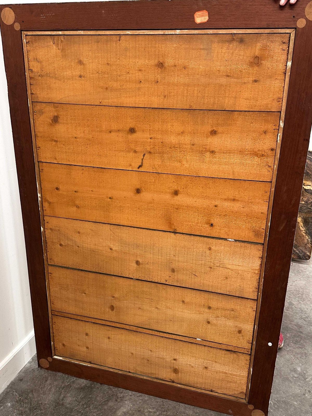 Massive 19th Century French Neoclassical Painted Mirror With Gilt Ribbon Crest – 165cm High Statement Piece photo buy