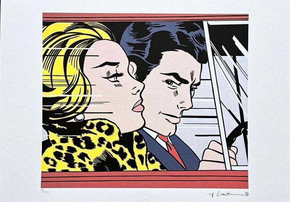 After Roy Lichtenstein, " In The Car", 1990s, Silk Screen
