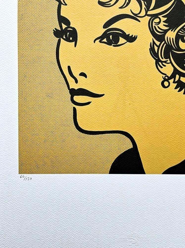 After Roy Lichtenstein, "Heand Yellow And Black", 1990s, Silk Screen photo furniture