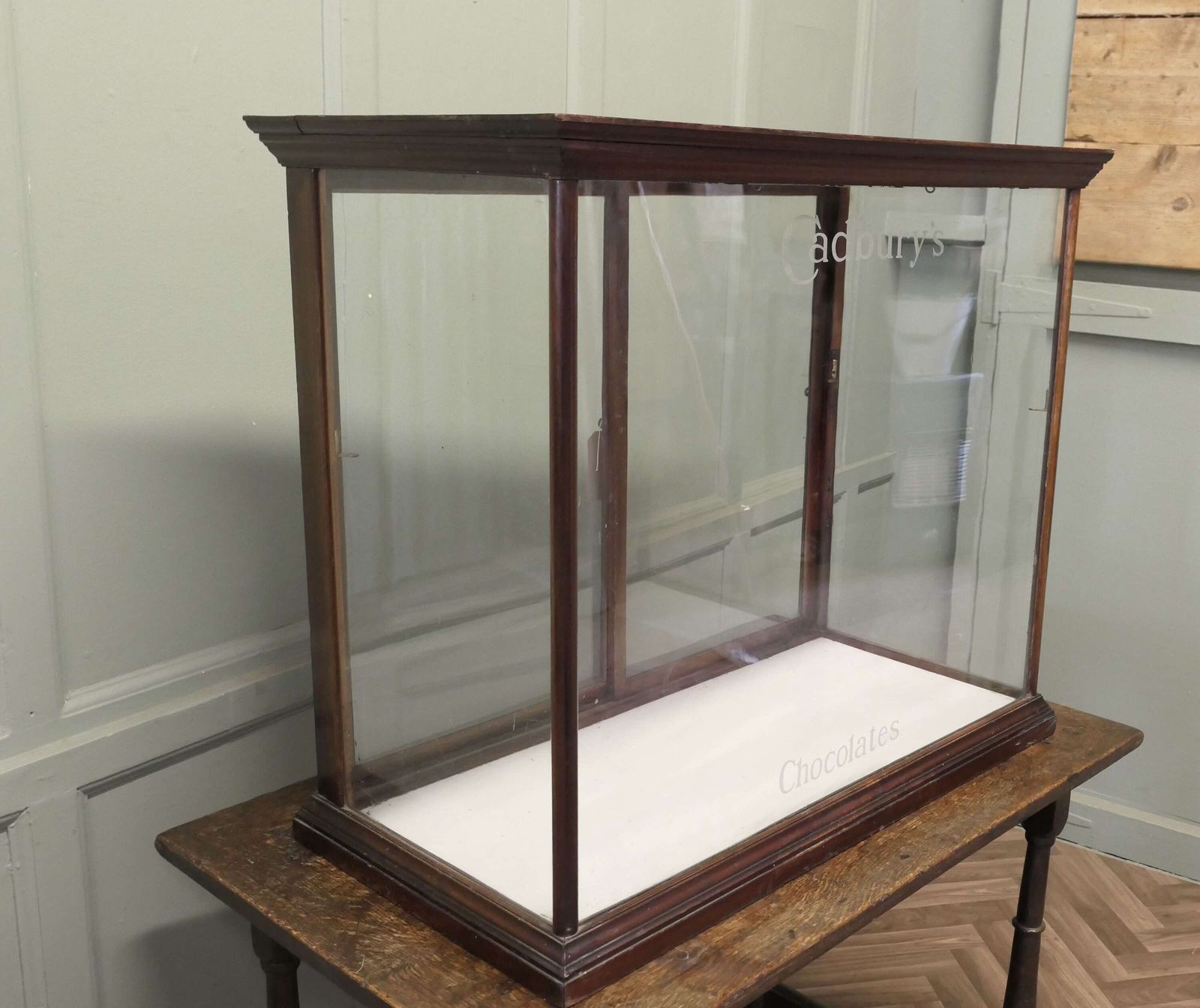 Edwardian Cadbury’s Counter Top Sweet Shop Display Cabinet photo furniture