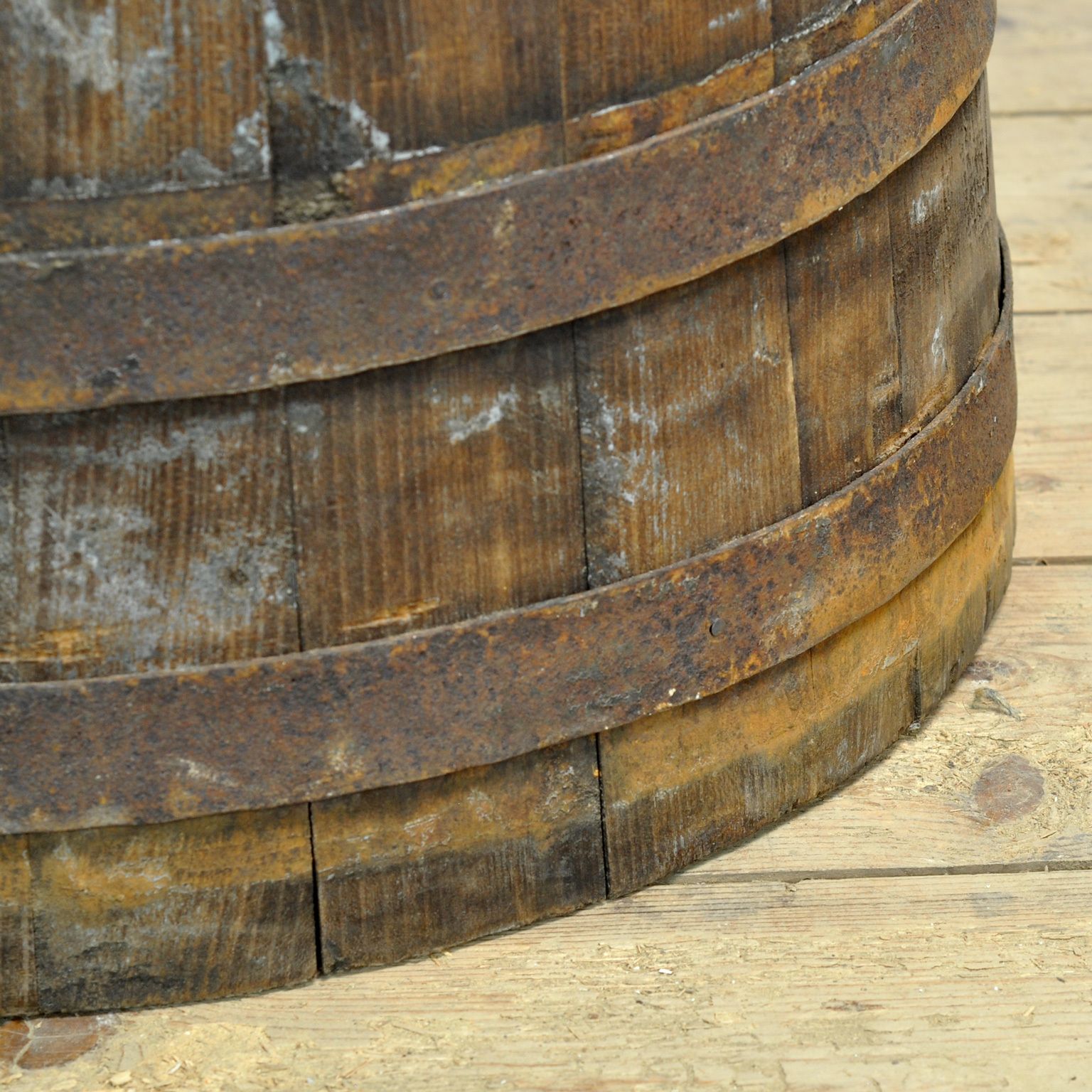 Oak Barrel/Planter, Circa 1920 photo for sale