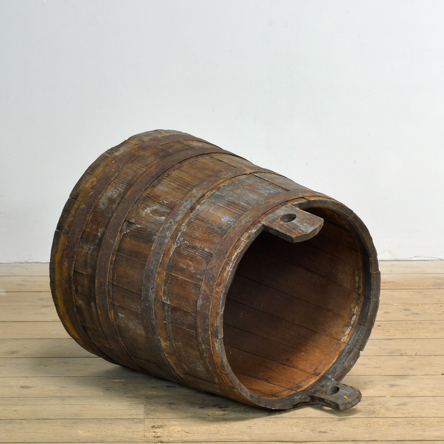 Oak Barrel/Planter, Circa 1920 photo vintage