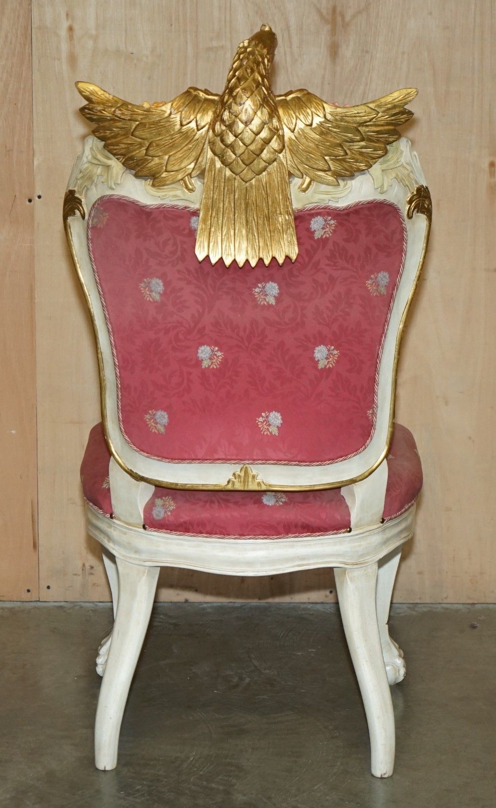 Furniture Hand Carved & Painted Vintage French Empire Style Eagle Sofa And Armchair Suite photo