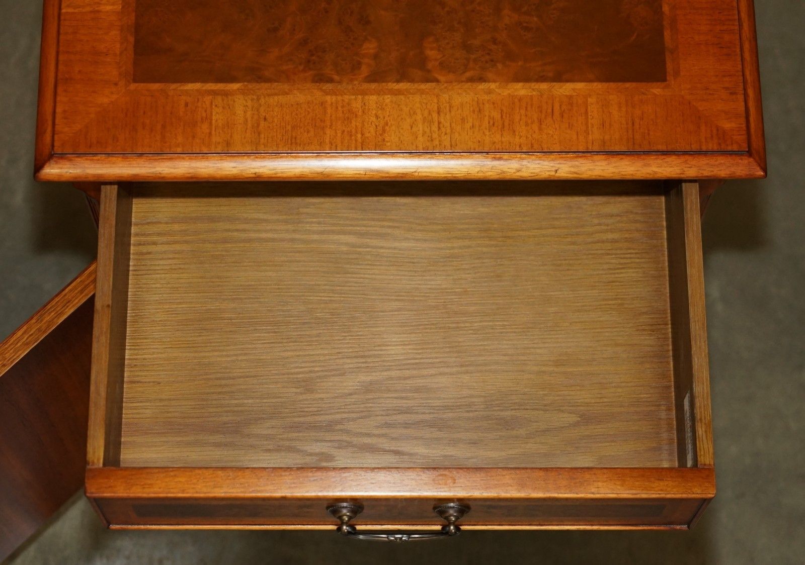 photo vintage Pair Of Brights Of Nettlebed Burr Walnut Side Table Sized Nightstands Cupboards