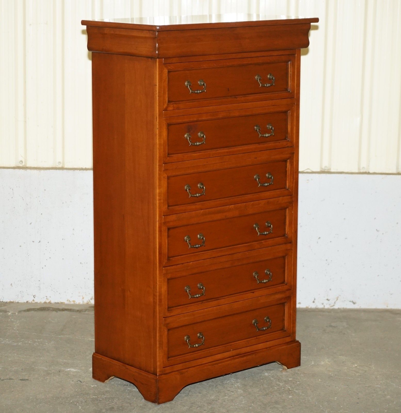 Extra Large Consorzio Mobili Tallboy Drawers In Cherry Wood, Huge Storage photo furniture