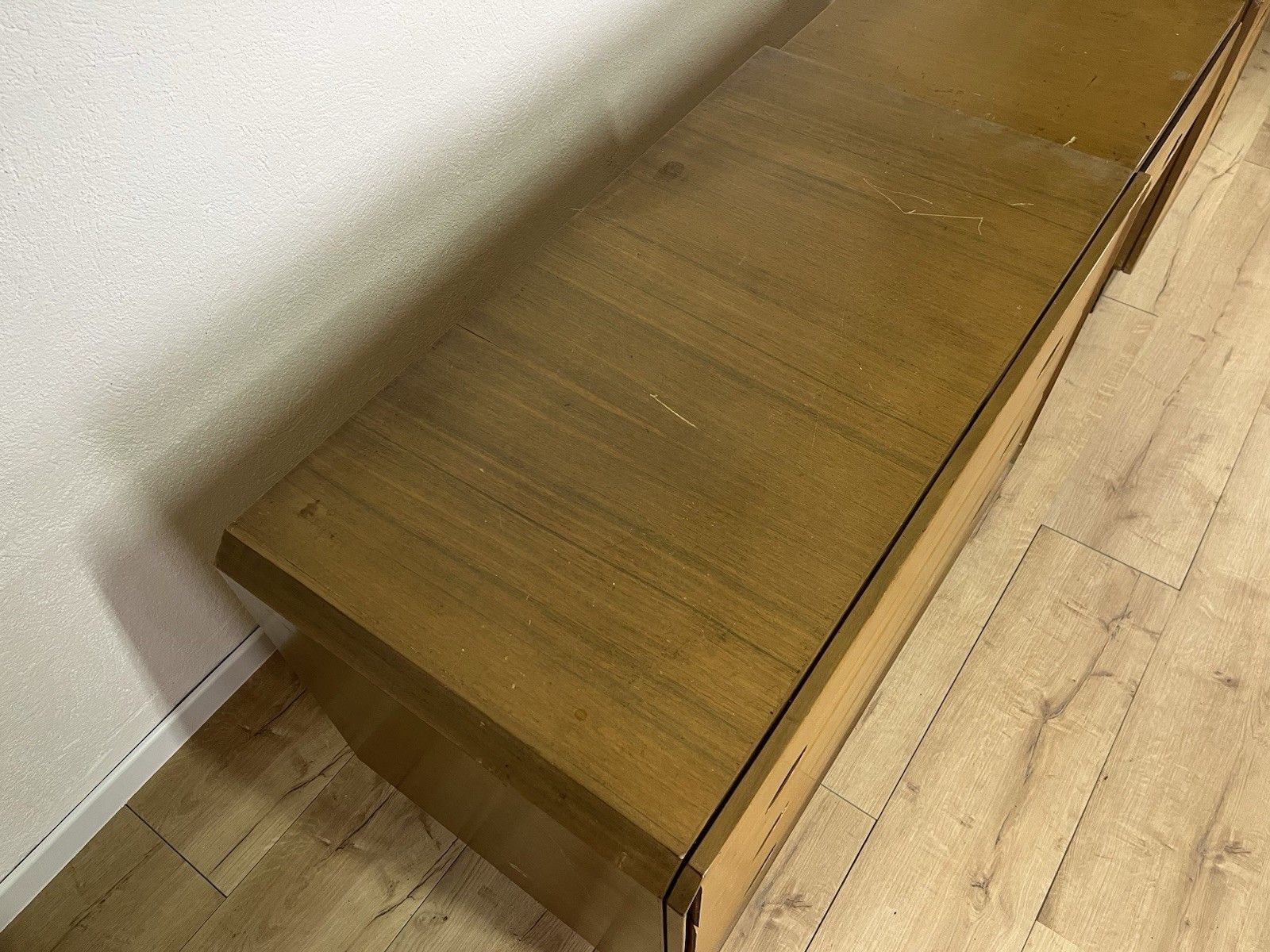 photo furniture 1960’s Brass Wood Console Chest Of Drawers Vintage Design