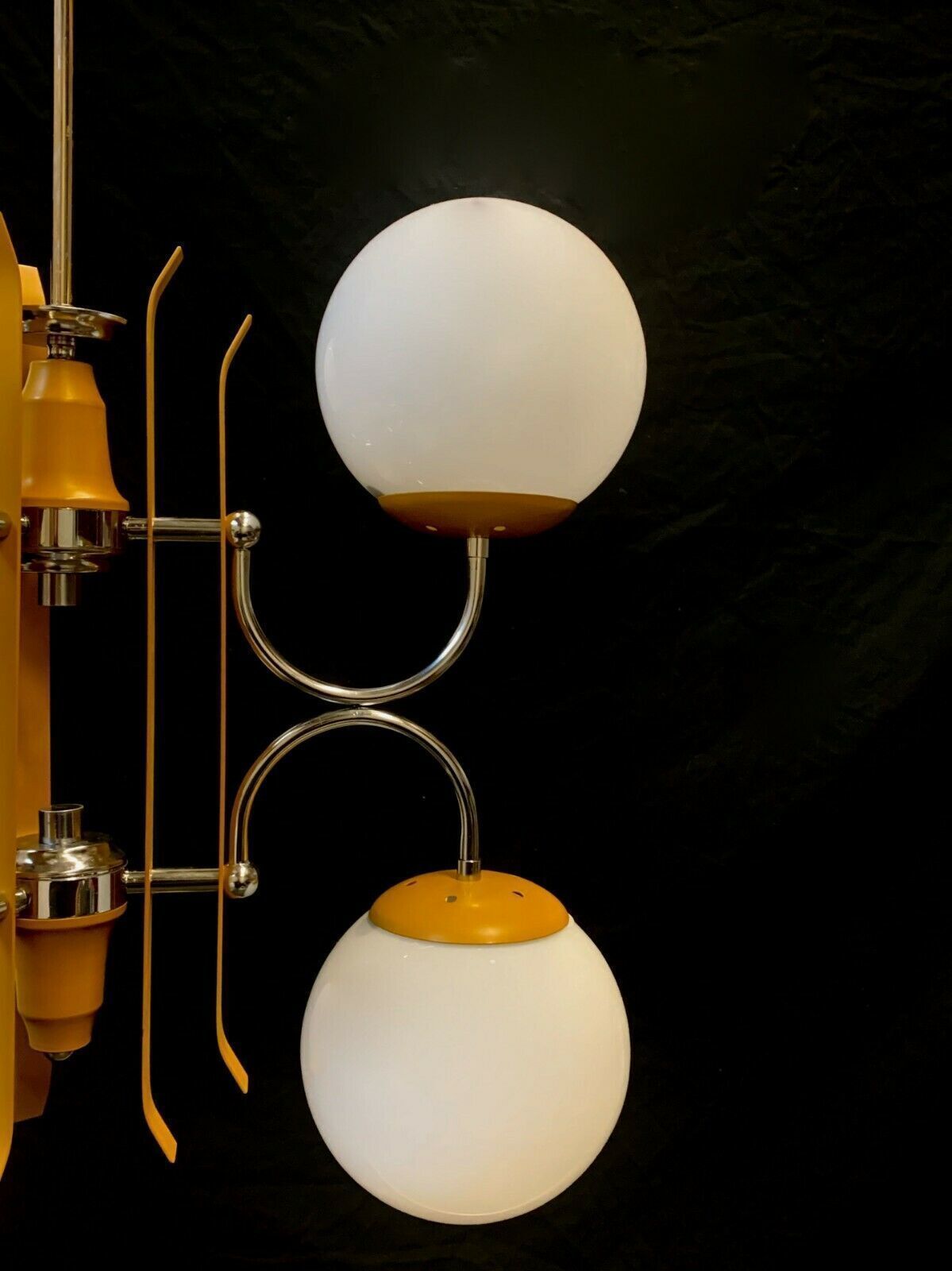 Chandelier Attributed To Stilnovo From The 1950s With Yellow Balls photo Lighting
