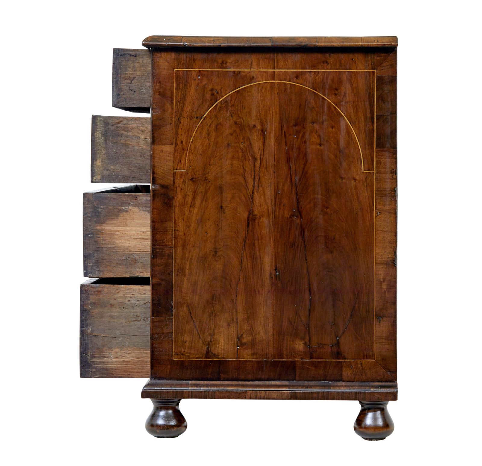 17th Century William And Mary Inlaid Walnut Chest Of Drawers photo Furniture