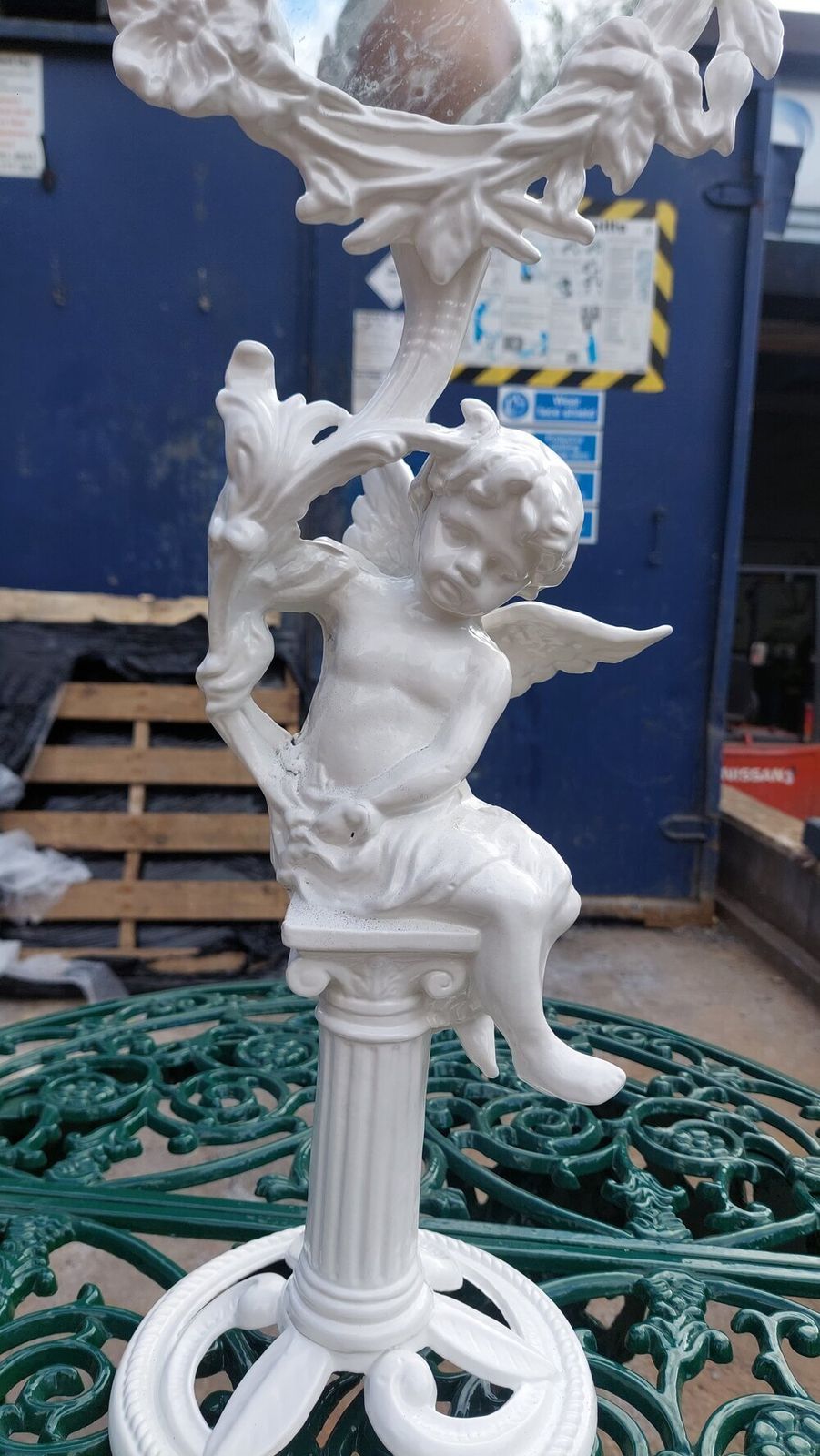 Victorian Cast Iron Cherub Mirror photo Home Decor