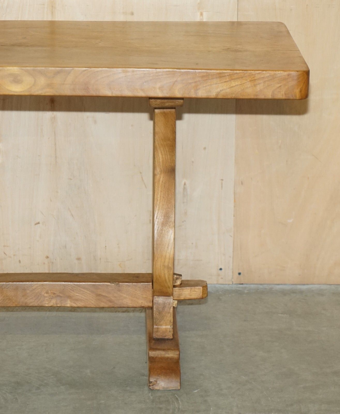photo furniture Sublime Antique English Circa 1880 Burr Oak One Plank Top Refectory Dining Table